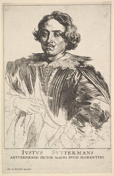 Portræt af Justus Suttermans, 1600-tallet. af Anthony van Dyck