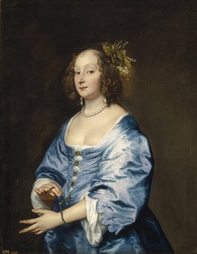 Portræt af Mary née Ruthven, Lady van Dyck af Anthony van Dyck