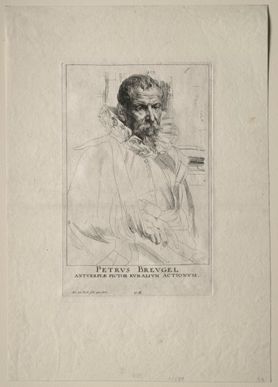 Portræt af Pieter Breughel af Anthony van Dyck