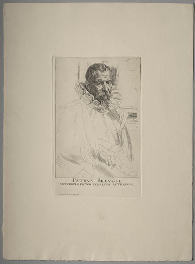 Portræt af Pieter Brueghel af Anthony van Dyck