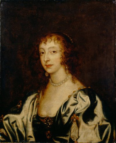Portræt af Dronning Henrietta Maria af Frankrig 1609-1669, 1666 af Anthony van Dyck