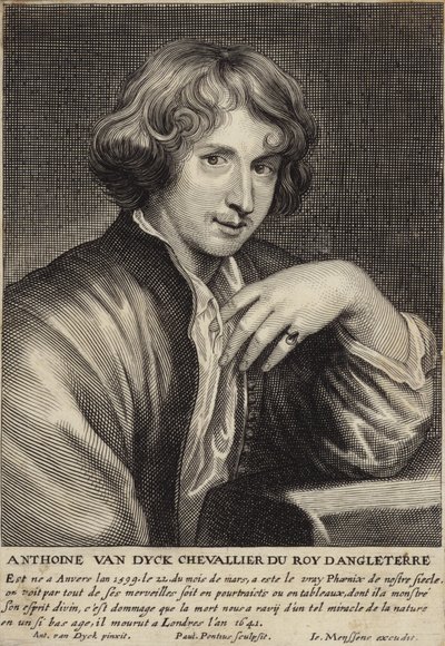 Portræt af Sir Anthony van Dyck af Anthony van Dyck
