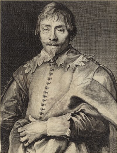 Portræt af Willem Hondius af Anthony van Dyck
