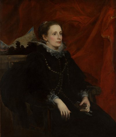 Portræt af en kvinde, kaldet Marchesa Durazzo, formentlig ca. 1622-25. af Anthony van Dyck