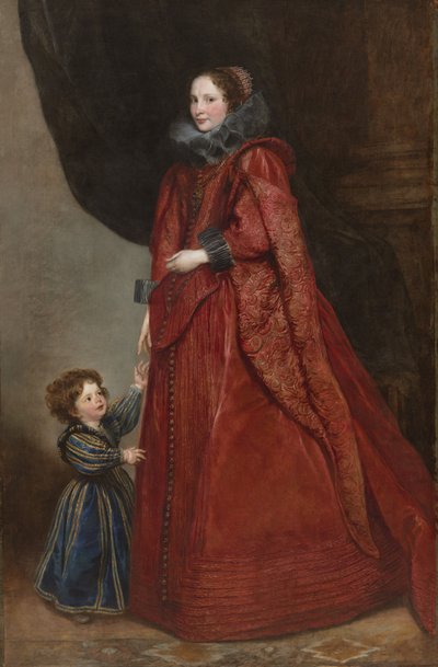 Portræt af en kvinde og et barn, ca. 1623-25 (olie på lærred) af Anthony van Dyck