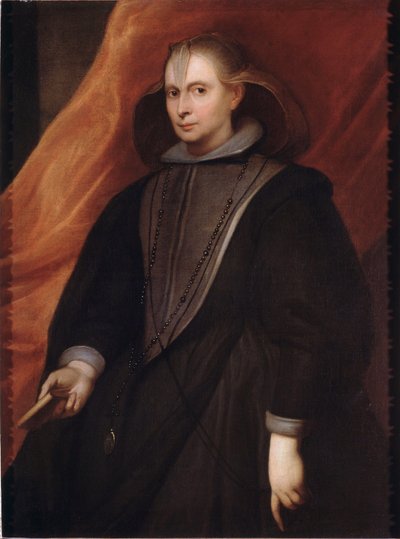 Portræt af en dame fra Genova (olie på lærred af Anthony van Dyck