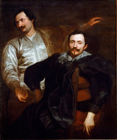 Portræt af malerne Lucas (1591-1661) og Cornelis (1592-1669) af Wael”” Maleri af Antonie Van Dyck (1599-1641) 1627 Dim. 120x101 cm Rom, Pinacoteca Capitolina, inv. 71 af Anthony van Dyck