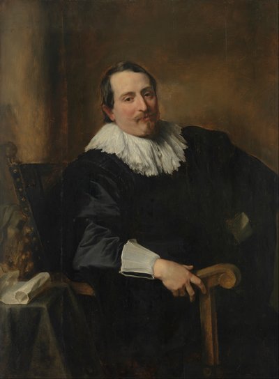 Portræt af maleren Theodor Rombouts af Anthony van Dyck
