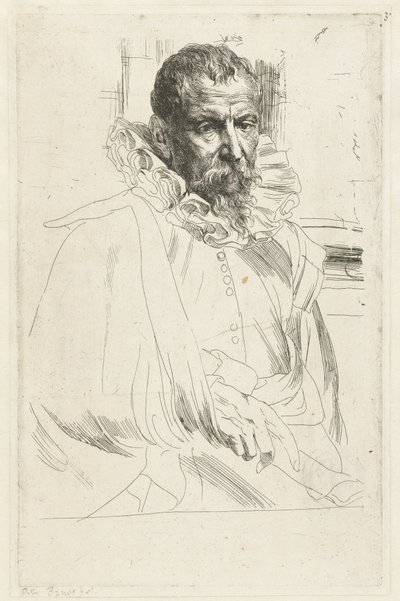 Portræt af Pieter Brueghel den Yngre af Anthony van Dyck