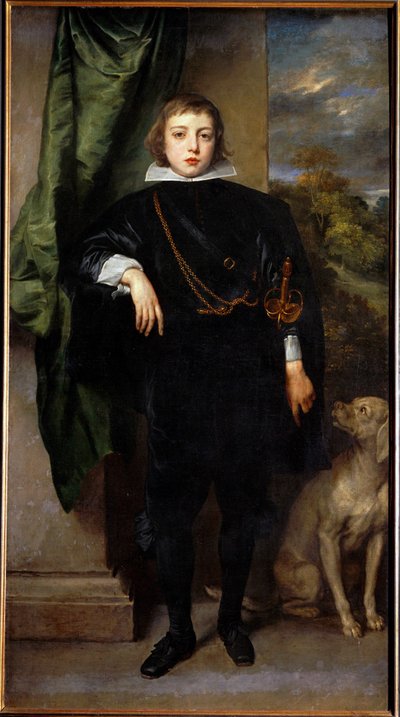 Prins Ruprecht von der Pfalz, engelsk admiral, søn af Friedrich V af Bøhmen, "vinterkongen" under Trediveårskrigen (maleri på lærred) af Anthony van Dyck