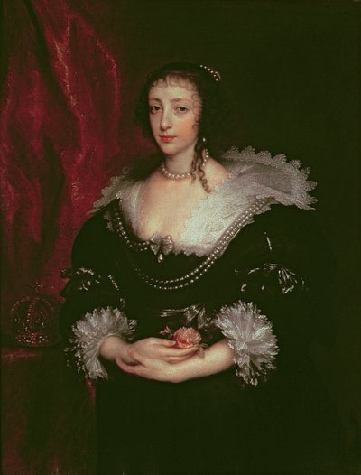 Dronning Henrietta Maria (1609-1669), dronningkonsort af Charles I af England, 1632 af Anthony van Dyck