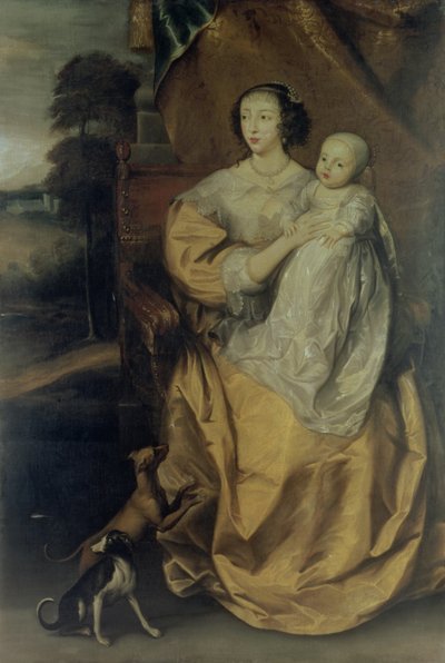 Dronning Henrietta Maria (1609-69) c.1640 af Anthony van Dyck