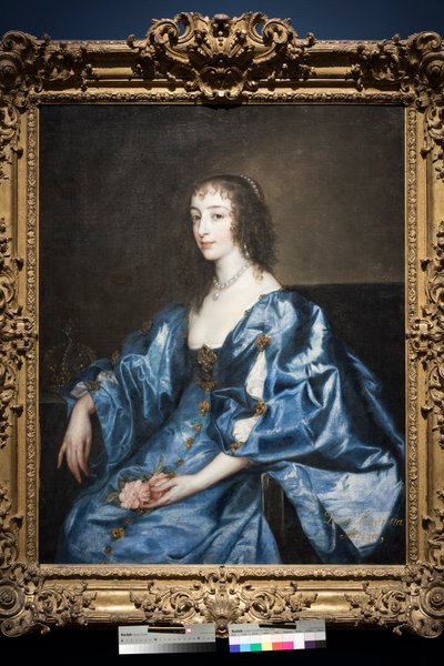 Dronning Henrietta Maria af England, ca. 1636-38 (olie på lærred) af Anthony van Dyck