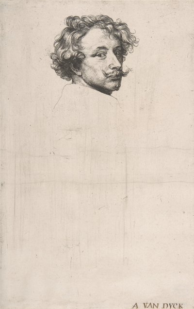 Selvportræt, fra The Iconography, ca. 1640. af Anthony van Dyck