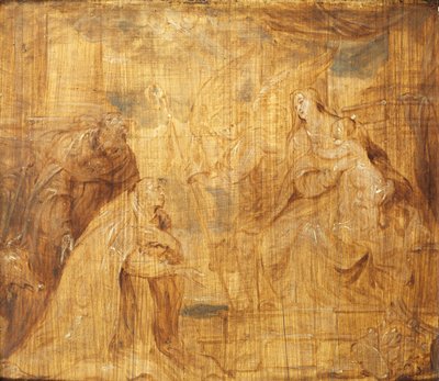Jomfru og barn med en biskopdonor og Sankt Anthony Abbed, 1628-32 af Anthony van Dyck