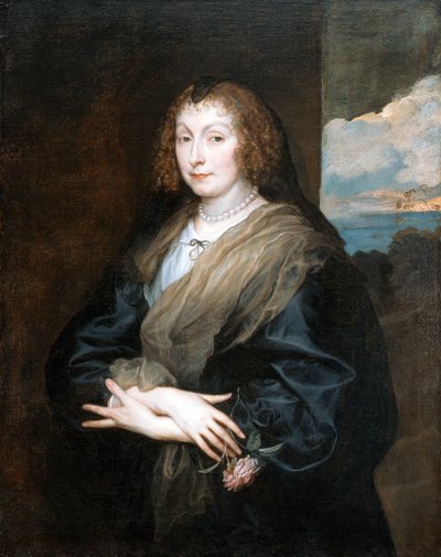 Kvinde med en rose af Anthony van Dyck