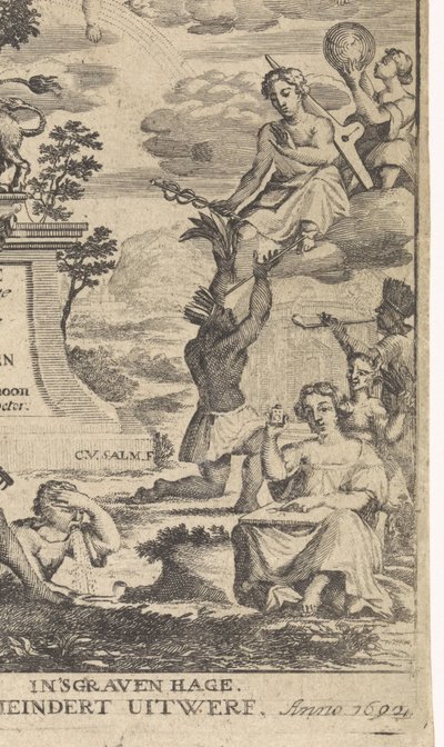 Allegori af botanik Titelside for: Theodorus Schoon, True Exercise and Analysis of Plants, 1692 af Anthony van Zijlvelt