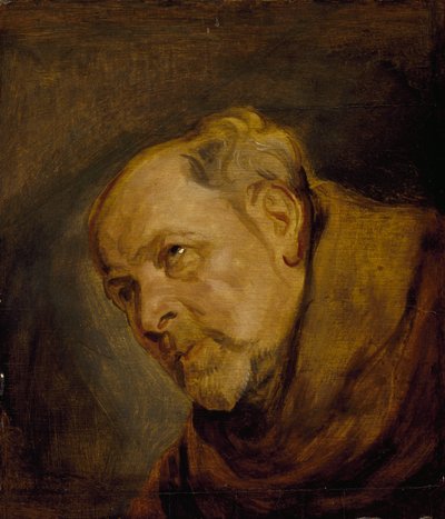 Leder af en munk (Jan Malderus, biskop af Antwerpen, som Saint Bonaventura) af Anthony van Dyck