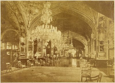 Talar-i Muzeh, også kaldet Talar-i Salam (Publikumssal), Gulistan Palace, Teheran, 1880-90 af Antoin Sevruguin