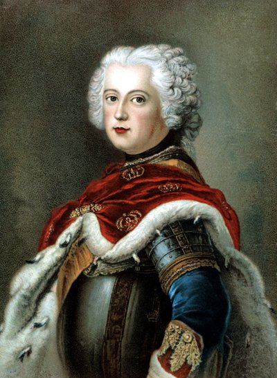 Frederik II den Store, konge af Preussen af Antoine (after) Pesne