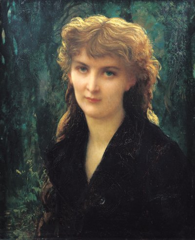 Baronesse Eleonore de Uckermann (1853-1936) 1884 af Antoine Auguste Ernest Herbert or Hebert