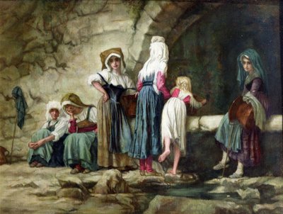Bønder ved en Springvand af Antoine Auguste Ernest Herbert or Hebert