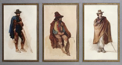 Tre typer af Ciociari-hyrder af Antoine Auguste Ernest Herbert or Hebert
