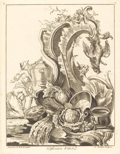 den uofficielle betjent, 1736. af Antoine Aveline