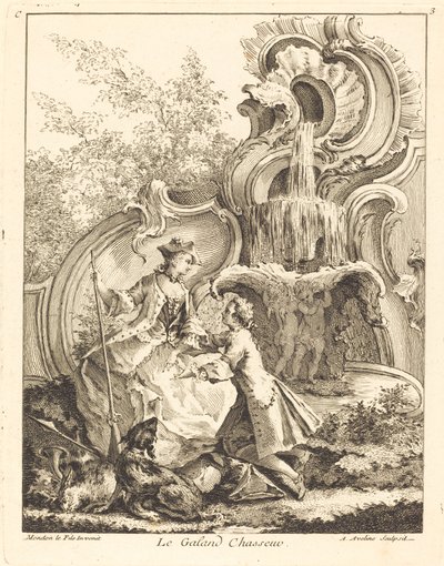 Galandsjægeren af Antoine Aveline after Jean Mondon