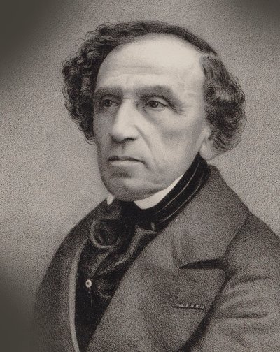 Portræt af komponisten Giacomo Meyerbeer 1791-1864, 1860. af Antoine Barbizet