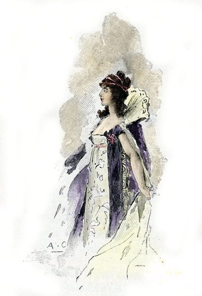 Portræt af Desiree Clary (1777-1860) Dronning af Sverige i 1818 (Portræt af dronningen af Sverige Desiree Clary i 1818) Tegning af Antoine Calbet tegner fra "Napoleon et les femmes" af Masson af Antoine Calbet