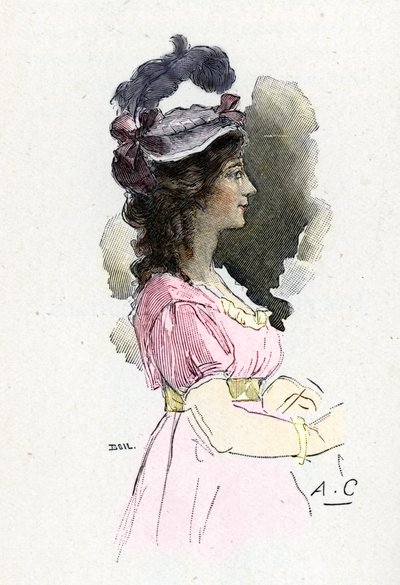 Portræt af Josephine de Beauharnais (1763-1814) Tegning af Antoine Calbet tegner fra "Napoleon og kvinder" af Masson af Antoine Calbet