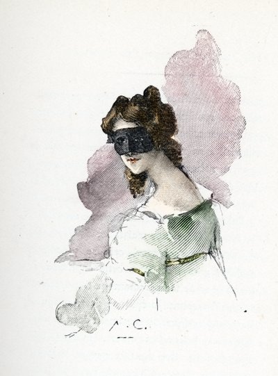 Portræt af en mystisk elskerinde af Napoleon I besøgte omkring 1803 og fik tilnavnet Saint-Cloud-damen af Antoine Calbet