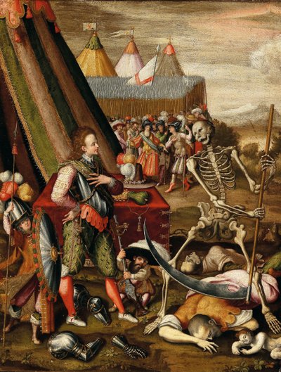 Prinsens dialog med døden. Allegori over krigens rædsler, 1540