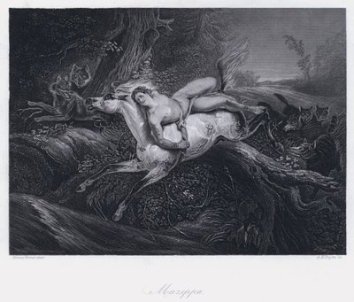 Mazeppa (gravering) af Antoine Charles Horace Vernet