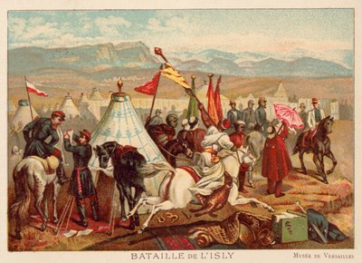 Slaget ved Isly, Marokko, 1844 (chromolitho) af Antoine Charles Horace Vernet