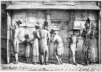 Delpechs litografiske trykkeri, ca. 1818 af Antoine Charles Horace Vernet