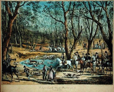 Jagt i skoven ved Meudon, 29. marts 1819 af Antoine Charles Horace Vernet