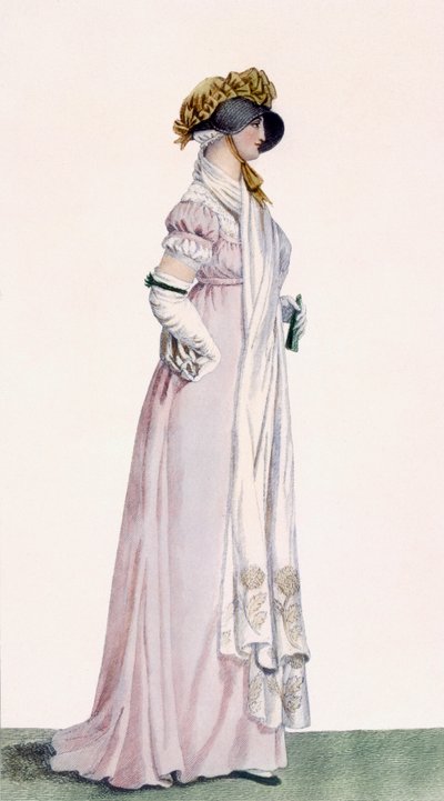 Promenadekjole til damer, illustration fra "Journal des Dames et des Modes", 1804 af Antoine Charles Horace Vernet