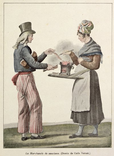 Pølsesælgeren af Antoine Charles Horace Vernet