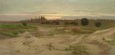 Mergelgraven ved Mulcent: Evening, efter 1857 (olie på papir, monteret på karton, monteret på krydsfiner) af Antoine Chintreuil