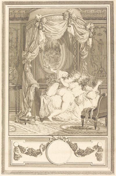 La raclee avec des roses (The Thrashing with Roses) af Antoine Cosme Giraud after Antoine Borel