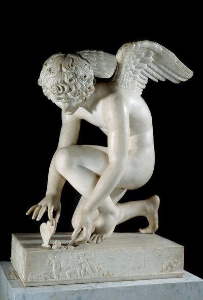 Amor eller "Love taking a butterillon" Marmorskulptur af Antoine Denis Chaudet (1763-1810) 1817 Paris, Louvre Museum af Antoine Denis Chaudet