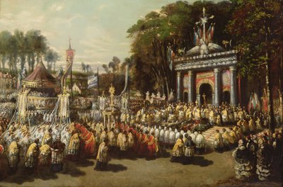 Procession af det hellige sakramente, 1855 af Antoine Detrez