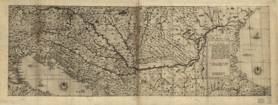 Dansk: Relief vist billedmæssigt. Nogle kort udelukkende på italiensk, nogle kort helt på latin. Titel afledt af kataloger fra titelblad på indbundet Lafréry-atlas. Sytten løse ark, der optræder i atlasser solgt af Antoine Lafréry. Phillips, 5917 Tilgængel af Antoine; Forlani Lafréry