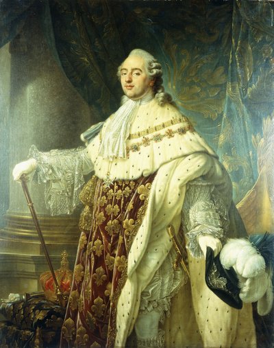 Portræt af Ludvig XV iført statsklæder, af Antoine François Callet