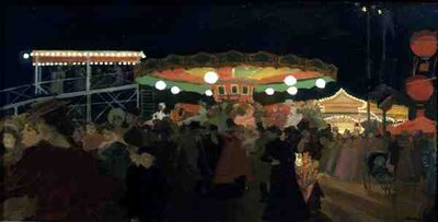 The Fairground, ca. 1896 (olie om bord) af Antoine Guillaume Minartz