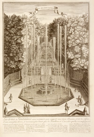 De tre fontæner, Versailles, 1714 af Antoine Herriset