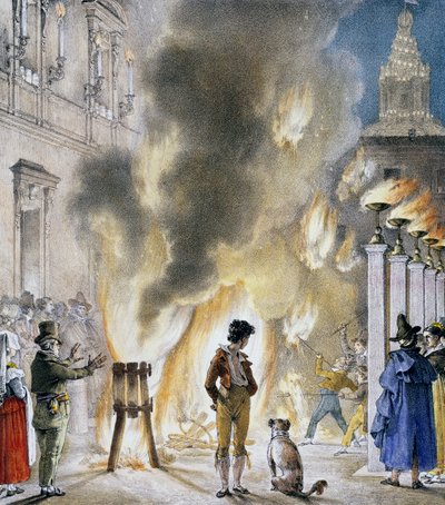 Lille fyrværkeri ved Palazzo Madama, af Antoine-Jean-Baptiste Thomas (1791-1833), tryk taget fra Un an a Rome et dans ses environs (Et år i Rom og dens omgivelser). Italien af Antoine Jean Baptiste Thomas