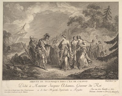 Ankomst af Telemachus til øen Calypso af Antoine Jean Duclos
